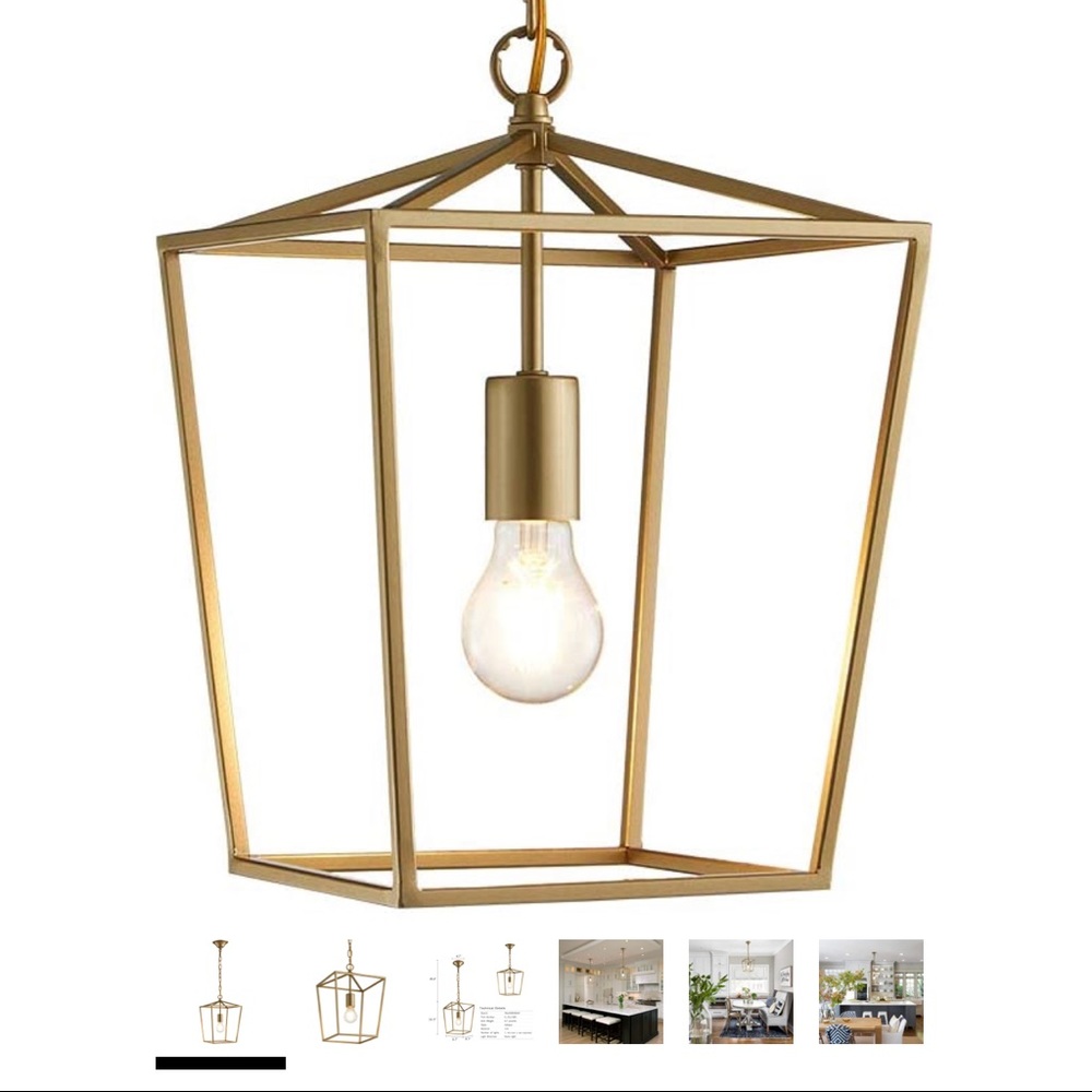 Gold Chandelier lantern Pendant